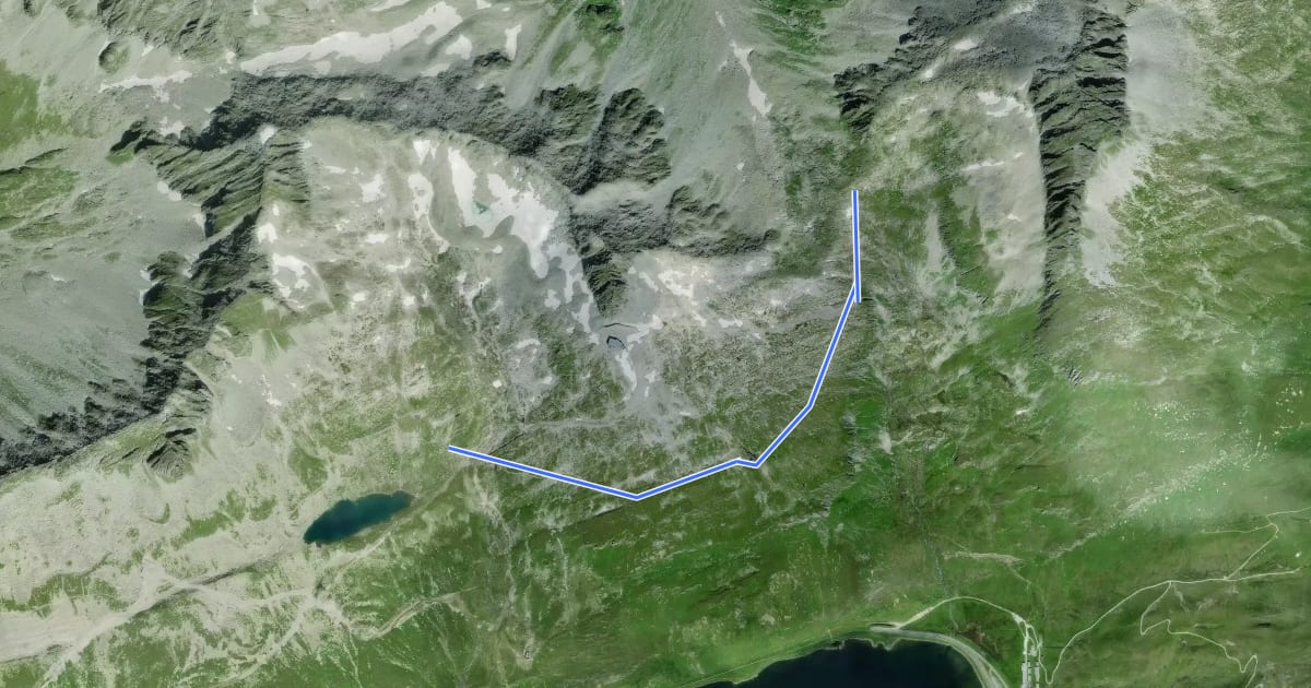 Маршрут Fellilücke - Lutersee на спутниковом снимке