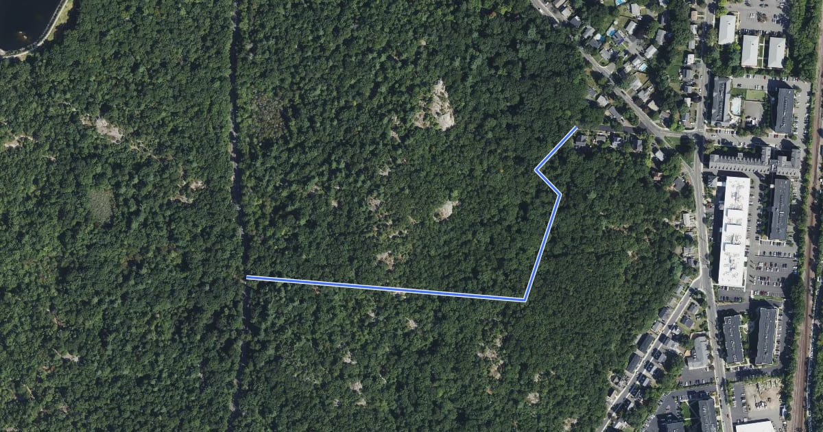 Маршрут Fells Path на спутниковом снимке