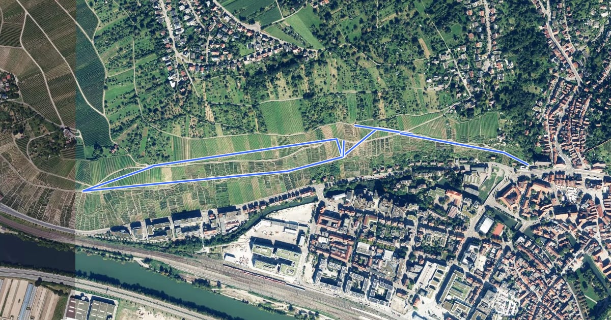 Маршрут Felsenweg на спутниковом снимке
