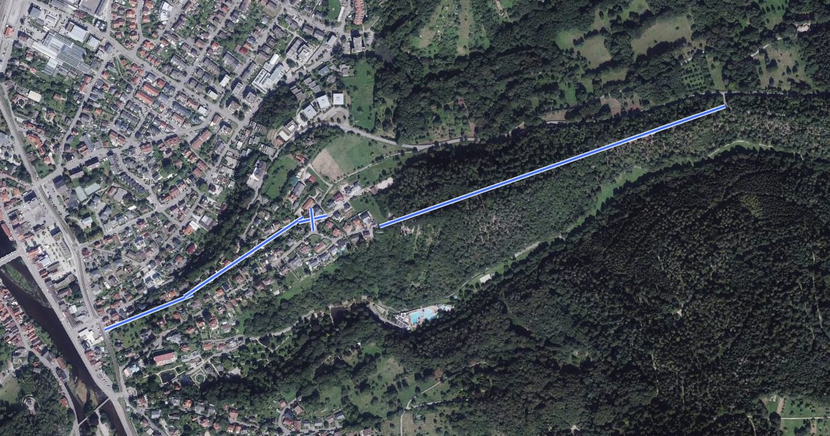 Маршрут Felsenweg - Galgenberg на спутниковом снимке