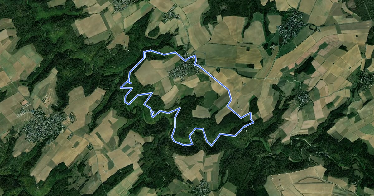 Маршрут Felsenweg Zilshausen на спутниковом снимке
