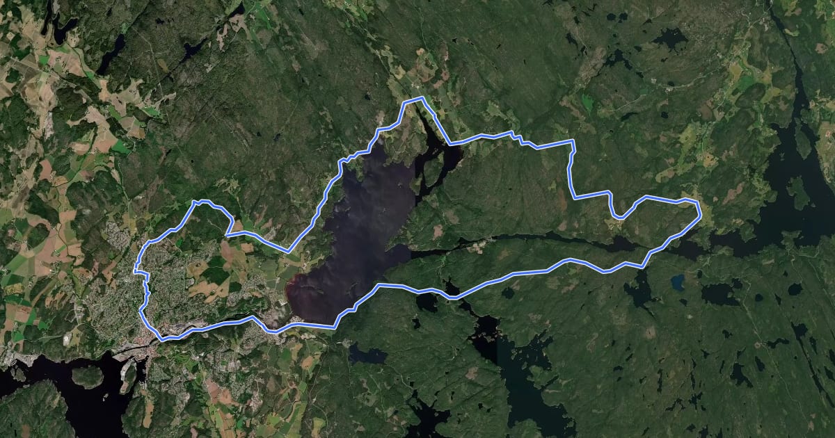 Маршрут Femsjøen rundt на спутниковом снимке