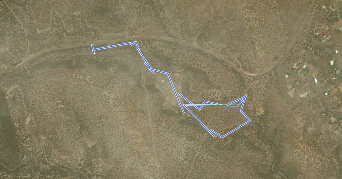 Маршрут Fence Canyon Loop Trail на спутниковом снимке