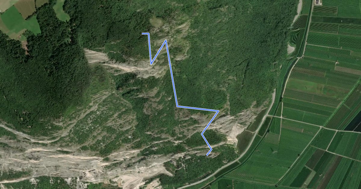 Маршрут Fennberg-Klettersteig - Ferrata di Favogna на спутниковом снимке
