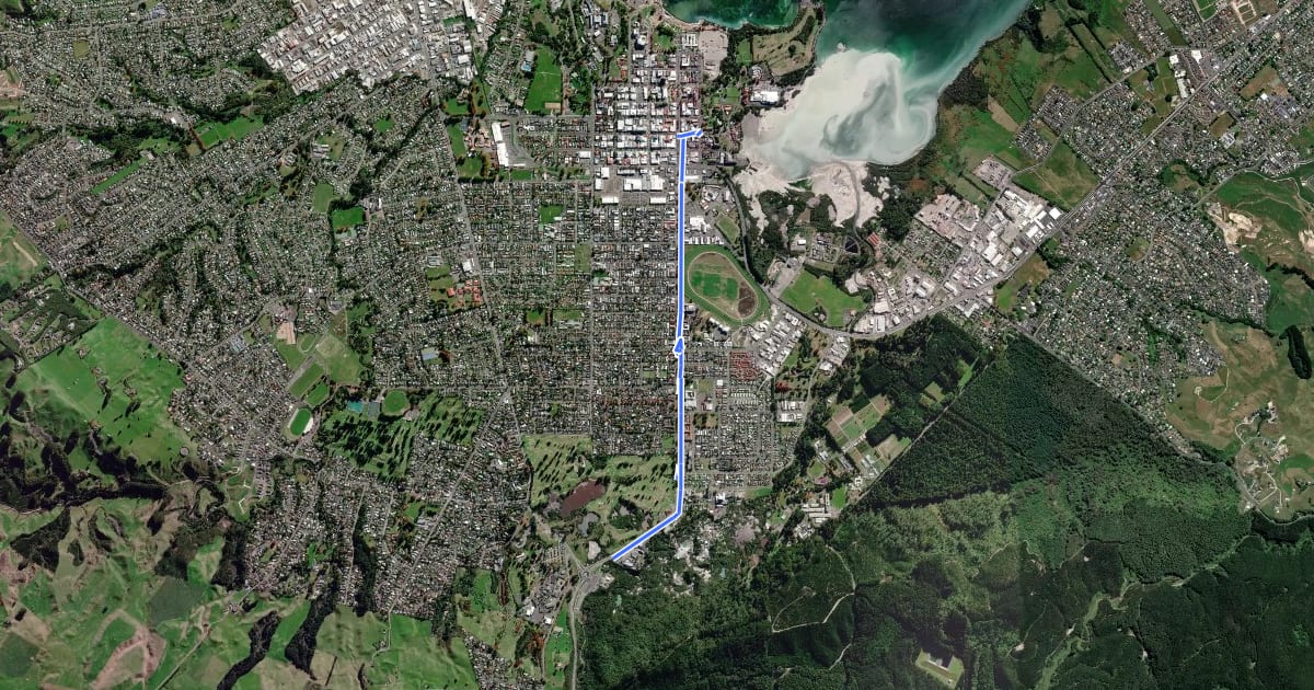 Маршрут Fenton Park - City Cycleway на спутниковом снимке