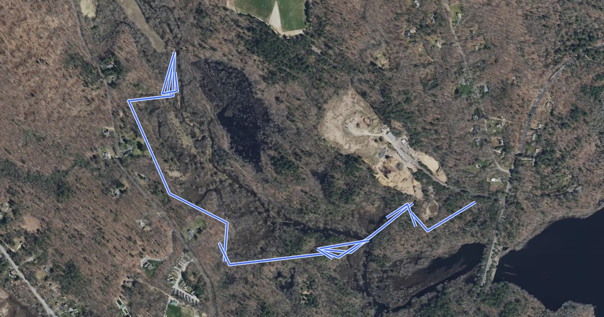 Маршрут Fenton River Trai на спутниковом снимке