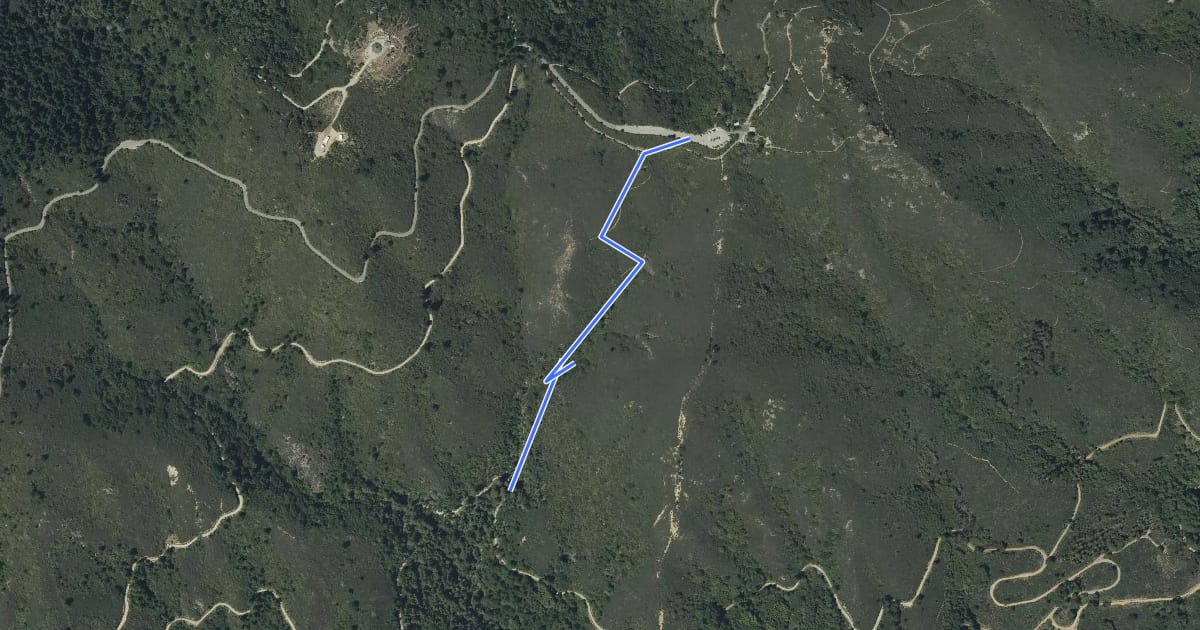 Маршрут Fern Creek Trail на спутниковом снимке