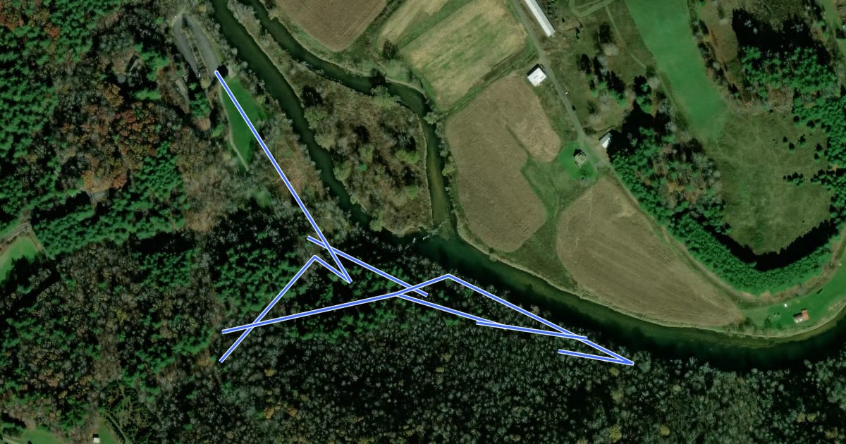 Маршрут Fern Nature Trail на спутниковом снимке