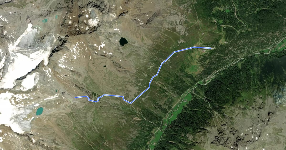 Маршрут Fernar Trail на спутниковом снимке
