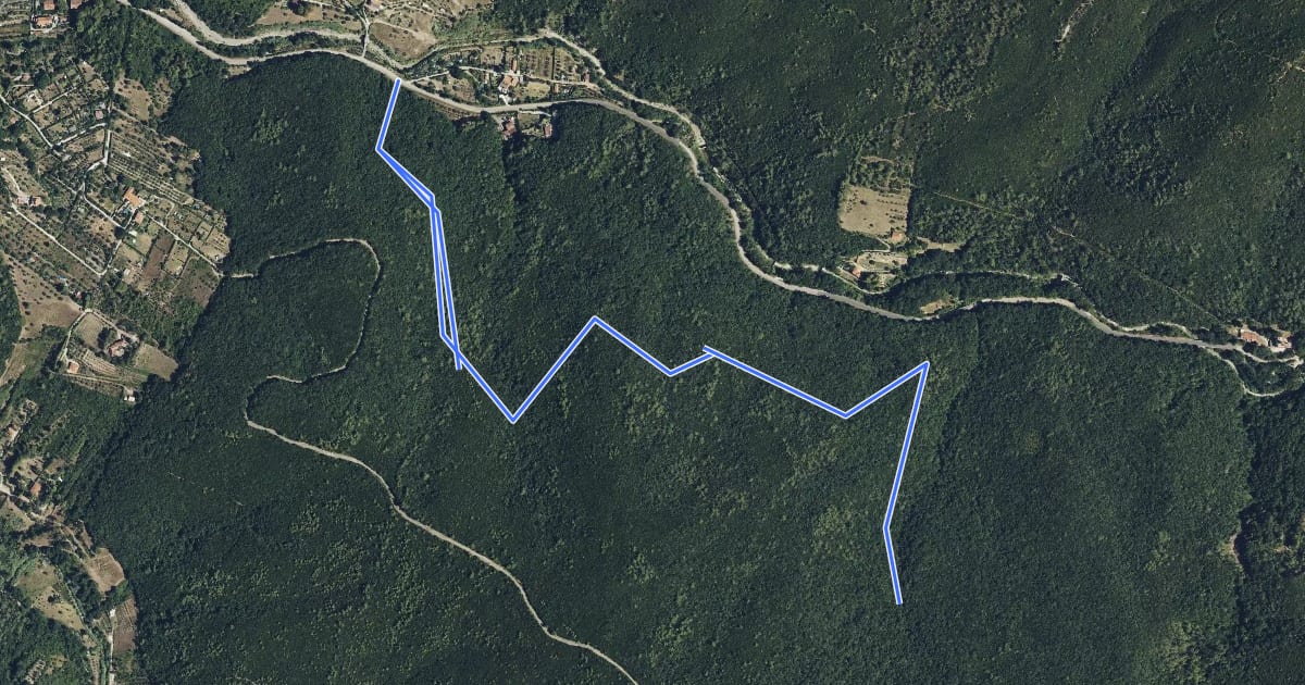 Маршрут Ferriere Fosso Banditella на спутниковом снимке