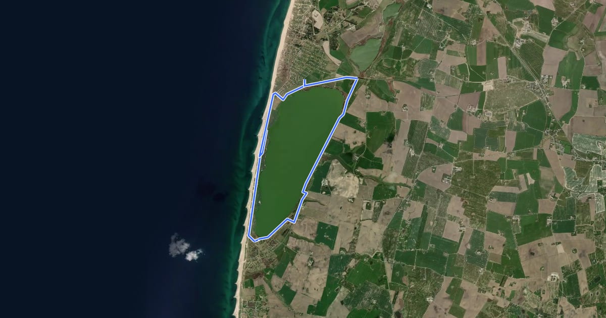 Маршрут Ferring Sø на спутниковом снимке