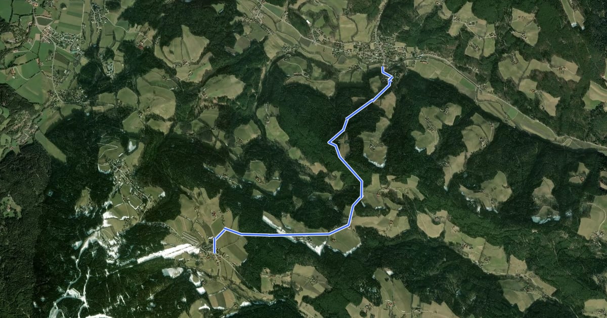 Маршрут Festritz am Wechsel - Unternberg на спутниковом снимке