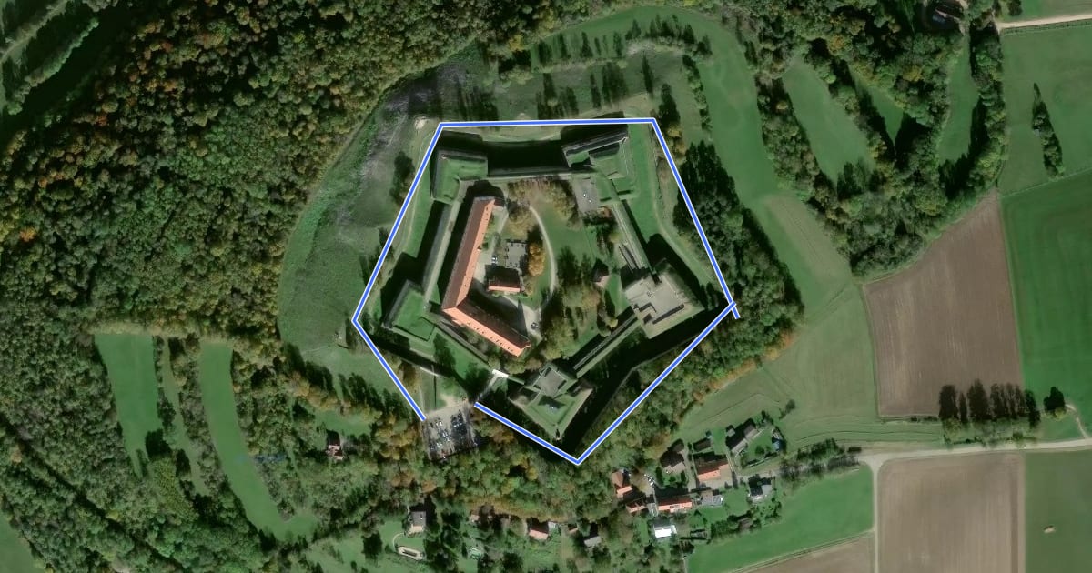 Маршрут Festung Wülzburg Gedeckter Weg на спутниковом снимке