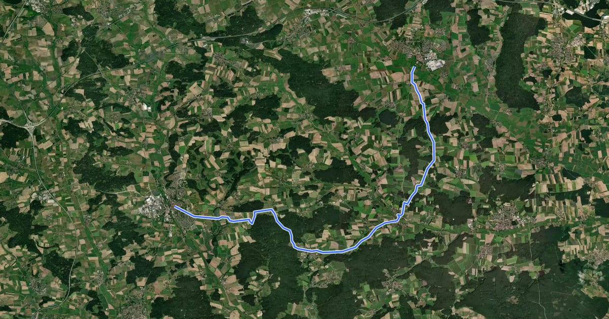 Маршрут Feuchtwanger Weg на спутниковом снимке