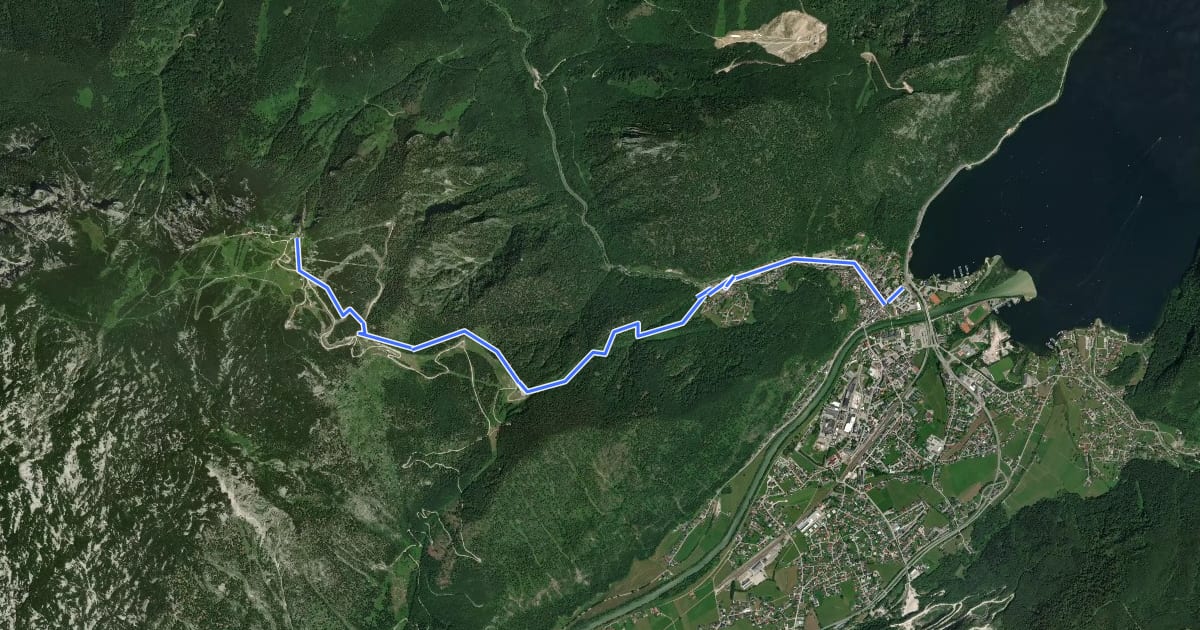 Маршрут Feuerkogel MTB Downhillstrecke на спутниковом снимке