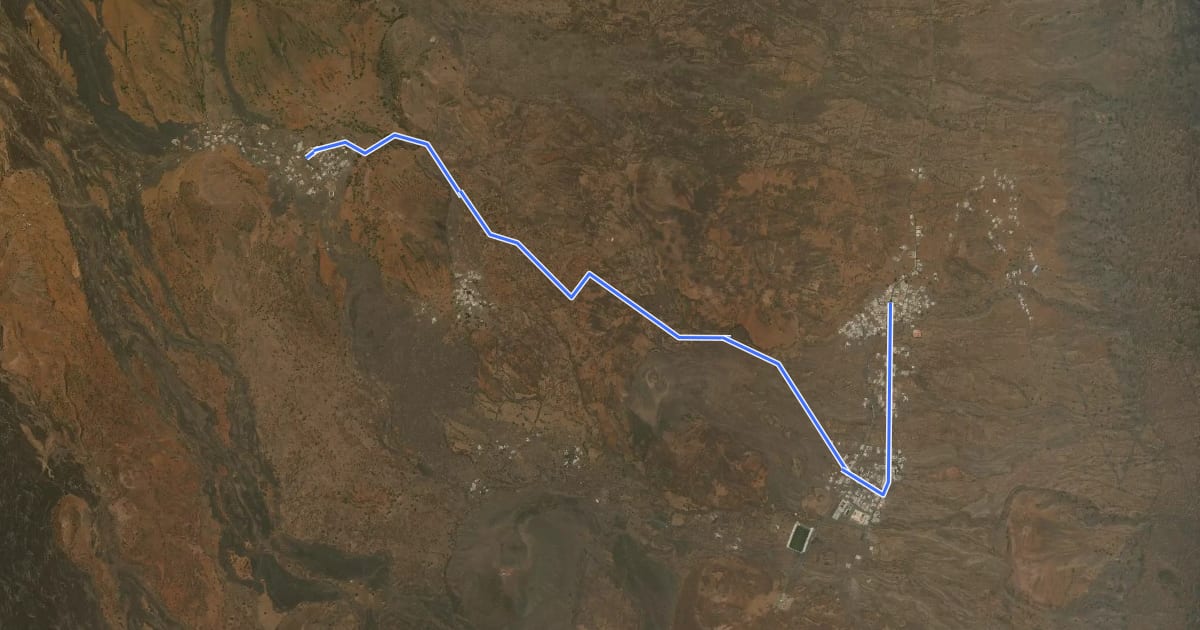 Маршрут FGP1b Fogo Trails на спутниковом снимке