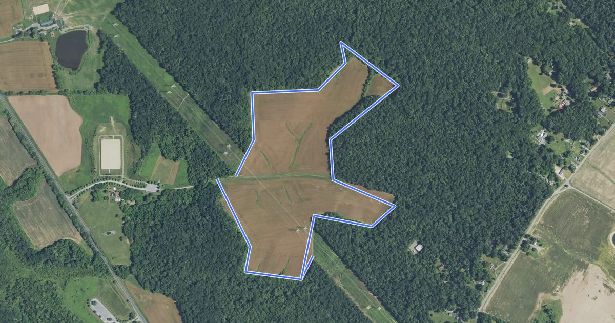 Маршрут Fields Edge Trail на спутниковом снимке