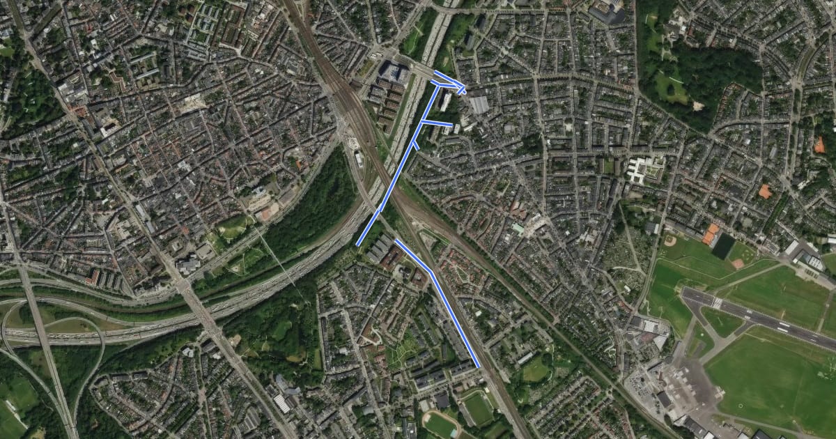 Маршрут Fietsroutenetwerk Antwerpen на спутниковом снимке