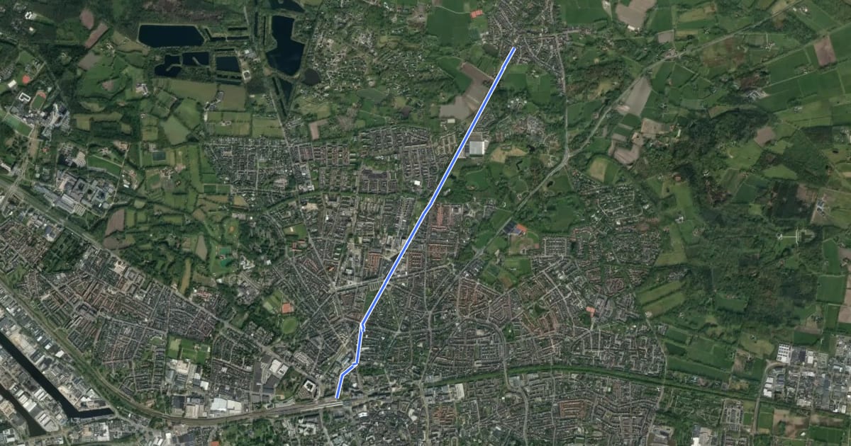 Маршрут Fietssnelweg F35 - Enschede-Oldenzaal на спутниковом снимке