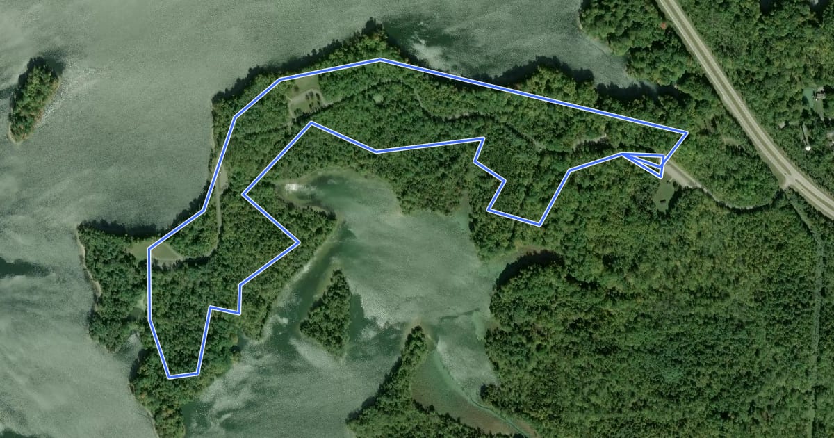 Маршрут Fifty Springs Loop Trail на спутниковом снимке