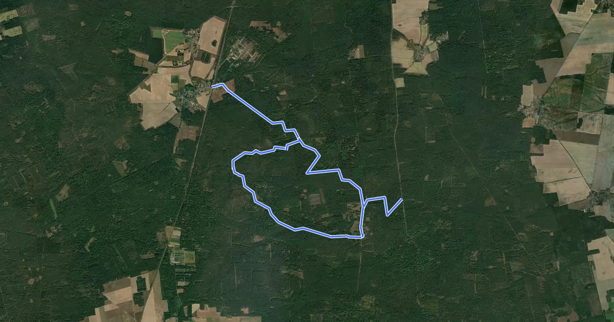 Маршрут Findlingswanderweg на спутниковом снимке