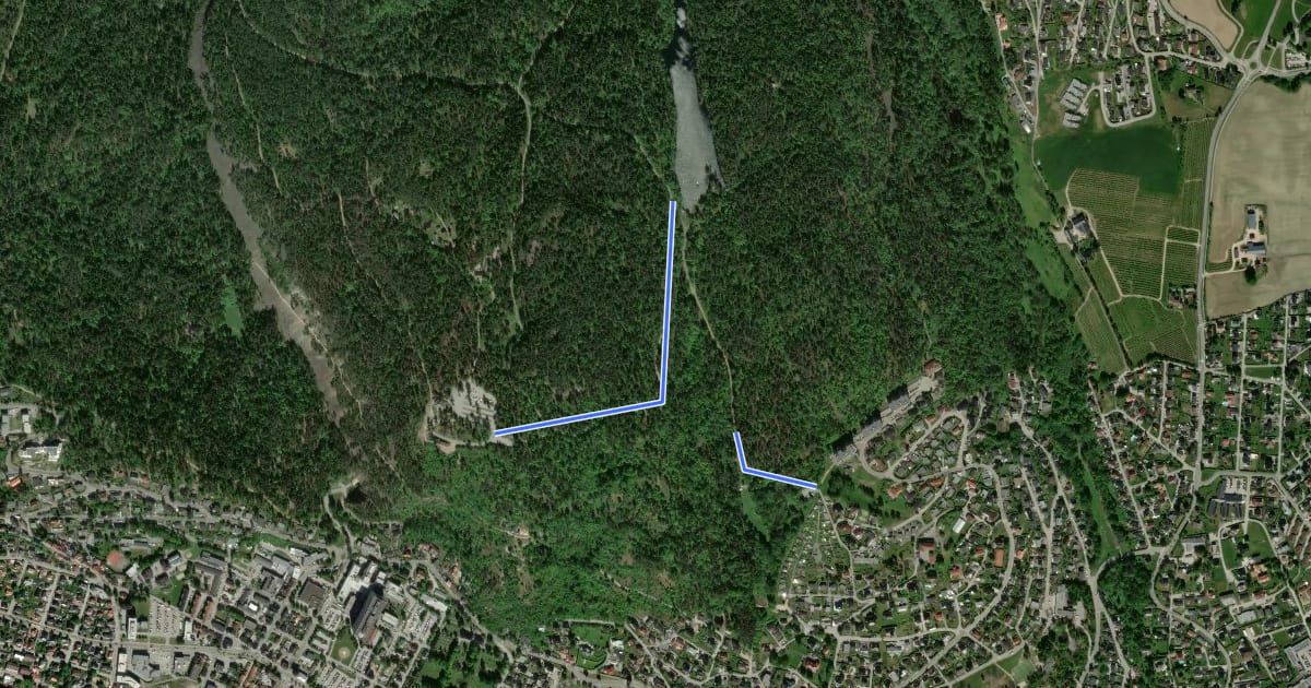 Маршрут Finnemarka Strøtvedt til Aronsløkka via Tverken на спутниковом снимке