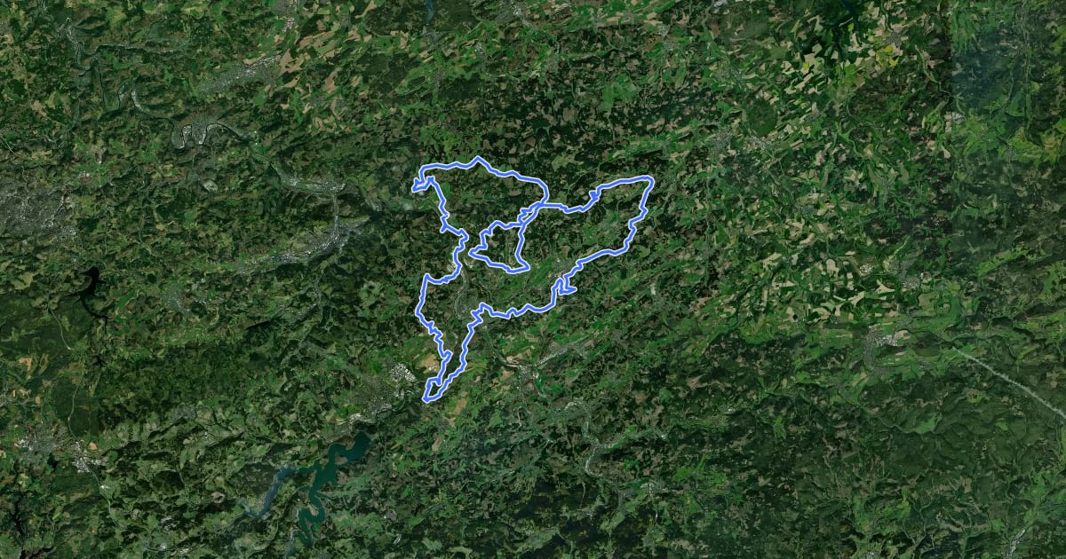 Маршрут Finnentroper Rundwanderweg на спутниковом снимке