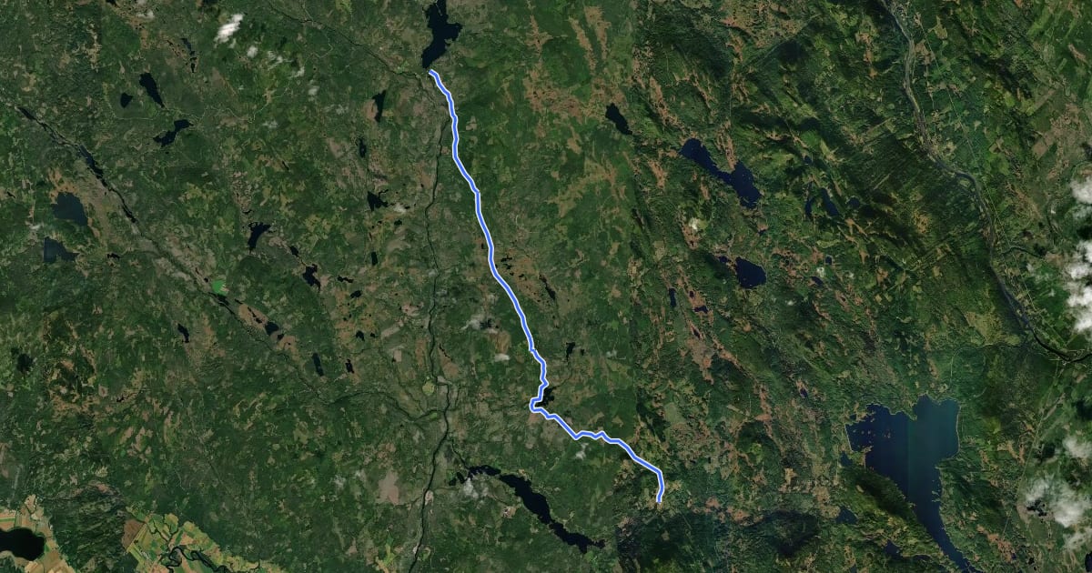 Маршрут Finnskogleden: Etapp 10 на спутниковом снимке