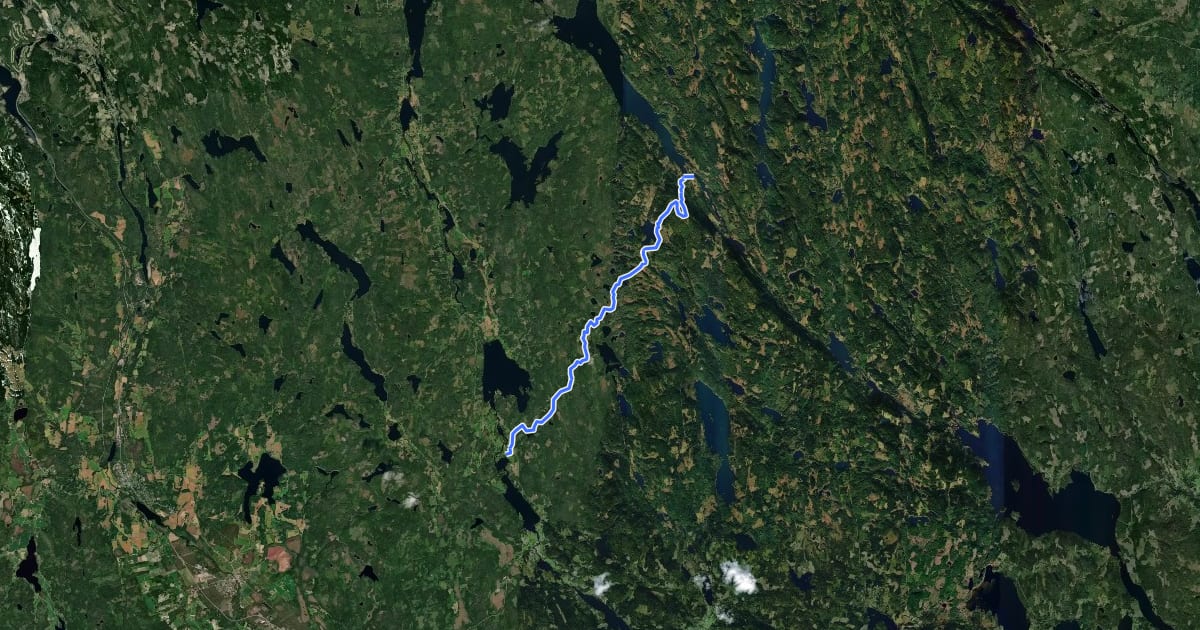 Маршрут Finnskogleden: Etapp 2 на спутниковом снимке