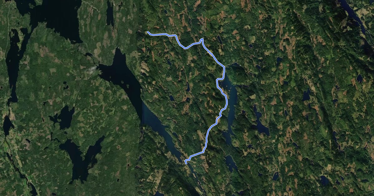 Маршрут Finnskogleden: Etapp 3 на спутниковом снимке