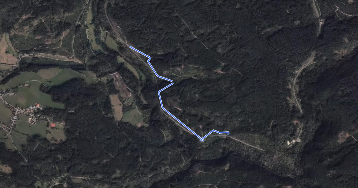 Маршрут Finsterbühl - Gatterwald на спутниковом снимке