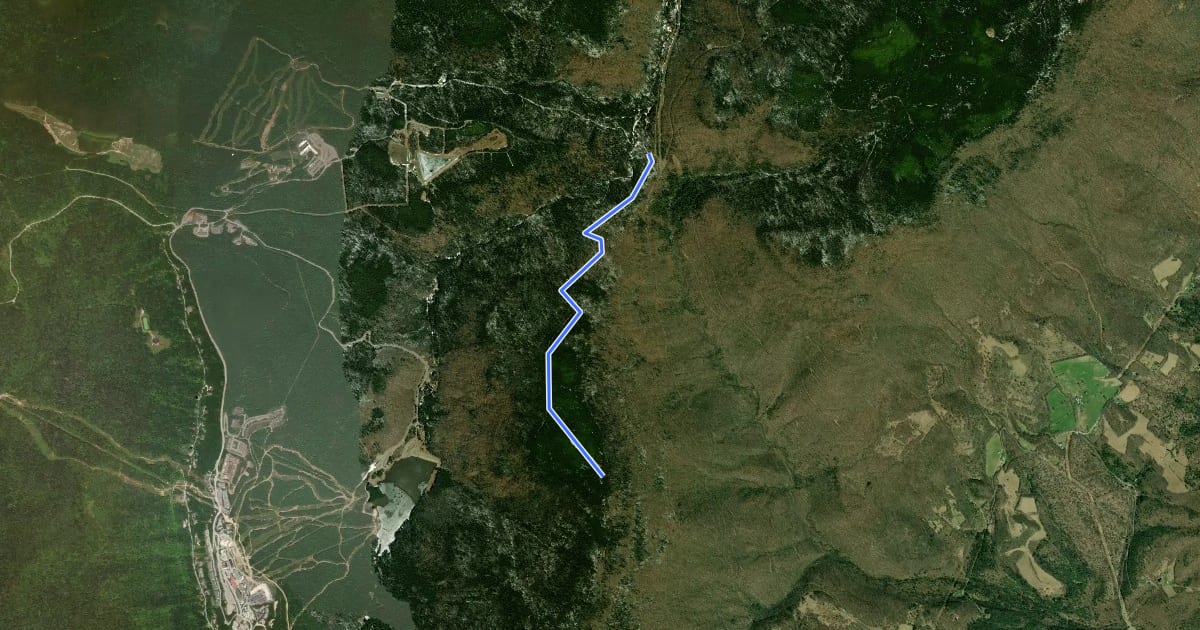 Маршрут Fire Tower Trail на спутниковом снимке