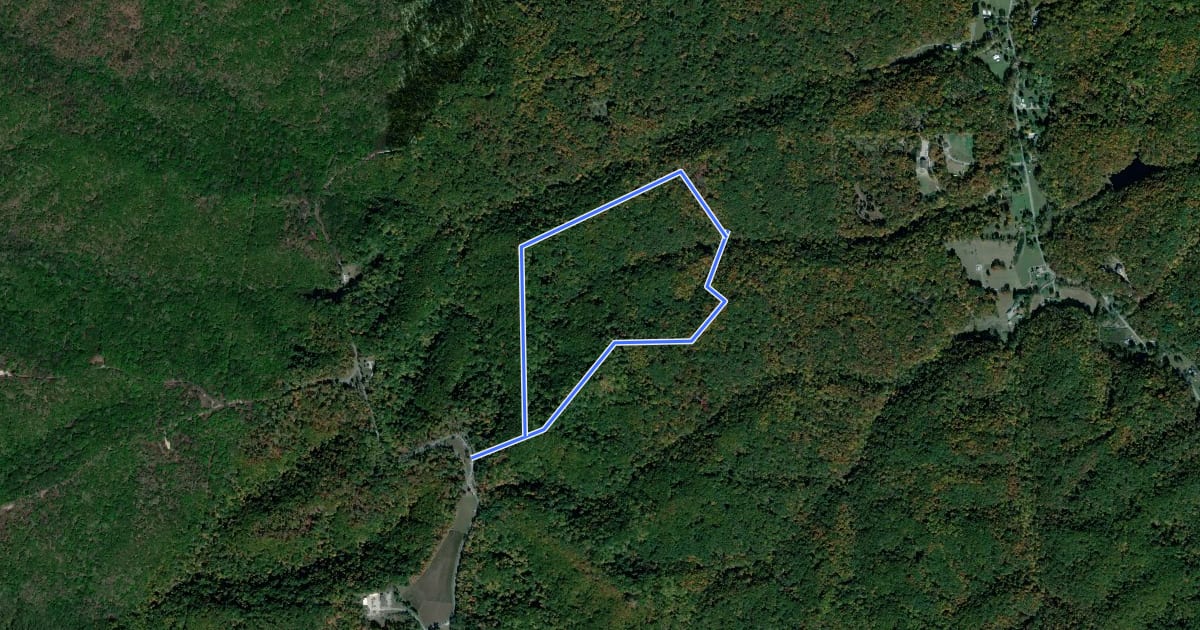 Маршрут Fire Tower Trail на спутниковом снимке