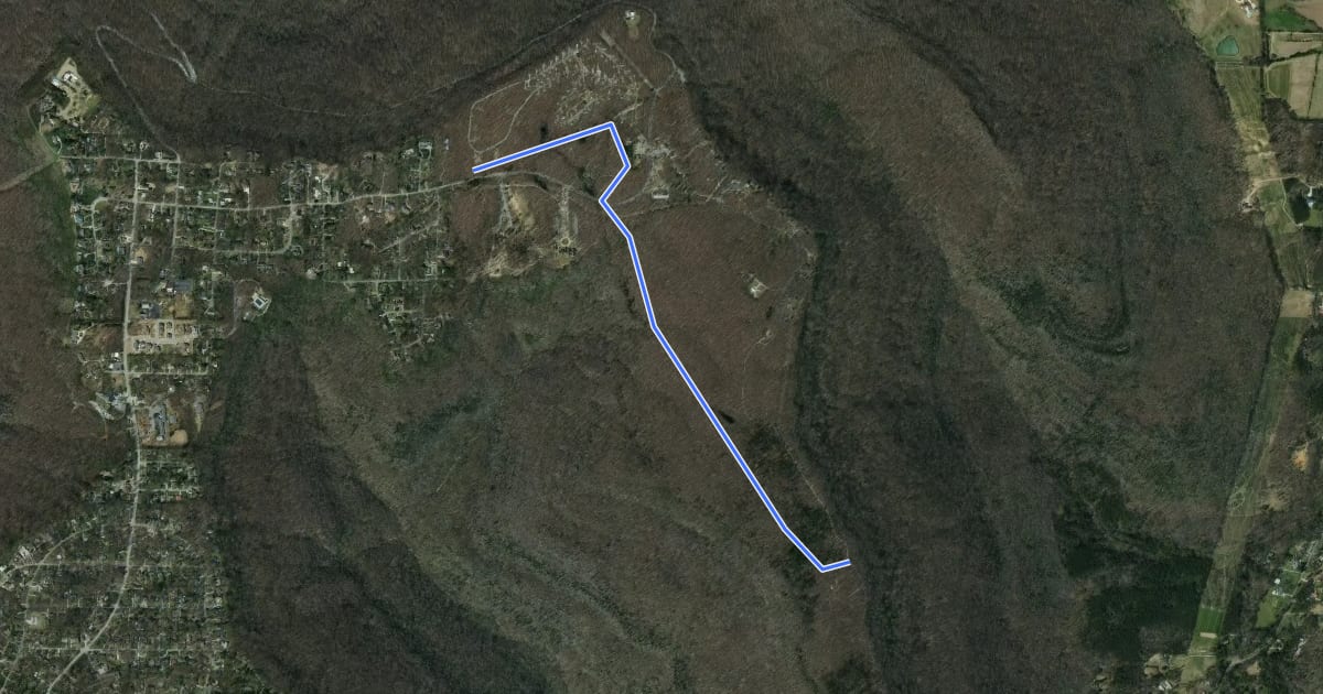 Маршрут Fire Tower Trail на спутниковом снимке