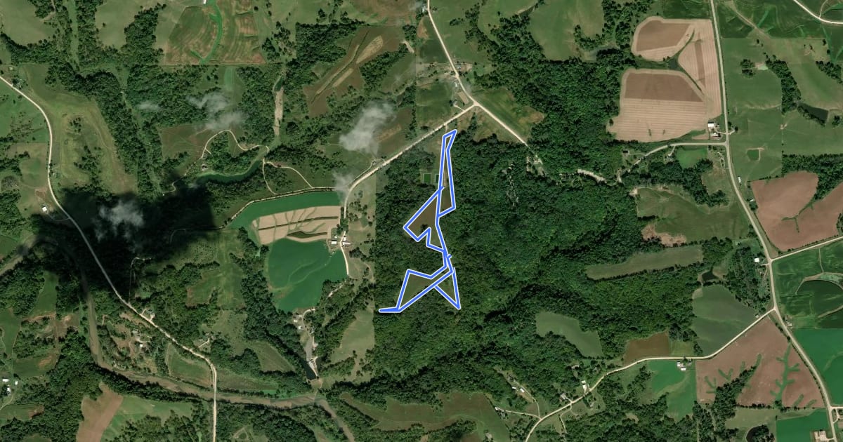 Маршрут Firebreak Trail на спутниковом снимке