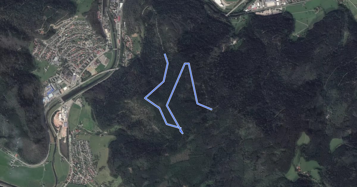 Маршрут Firmlingsweg - Riegelsberg на спутниковом снимке