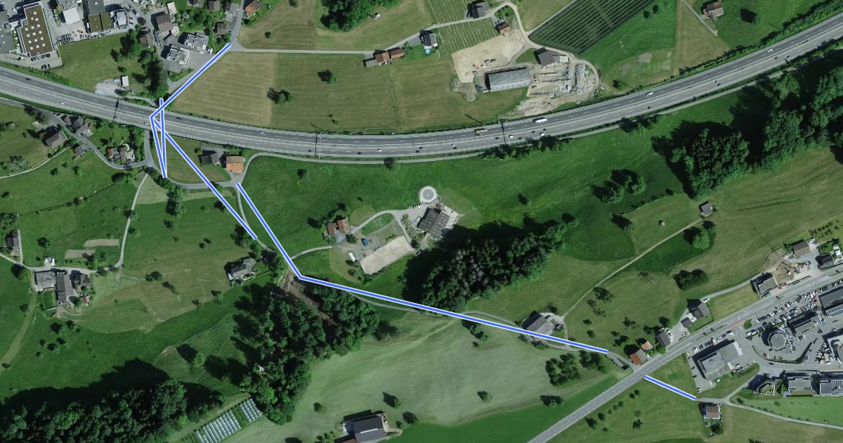 Маршрут First - Fälmis на спутниковом снимке