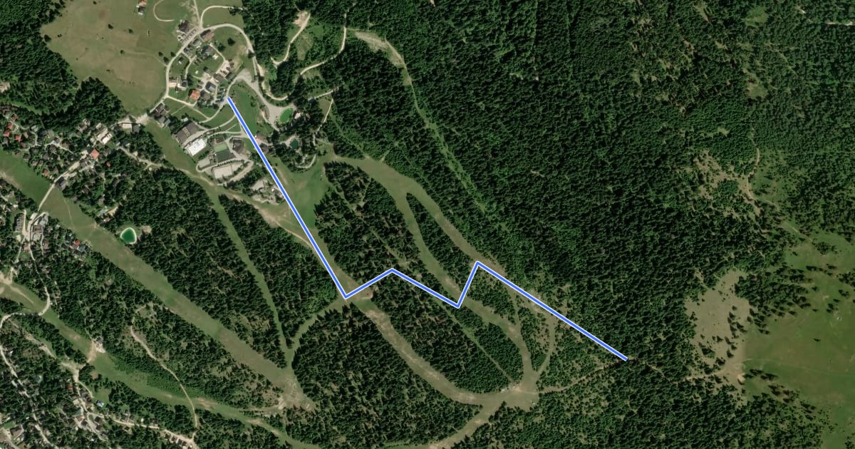 Маршрут Fis-Markovac на спутниковом снимке