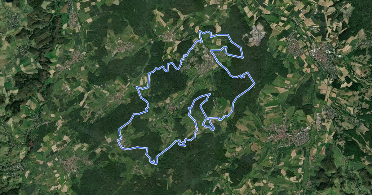 Маршрут Fischbachtal 1 на спутниковом снимке