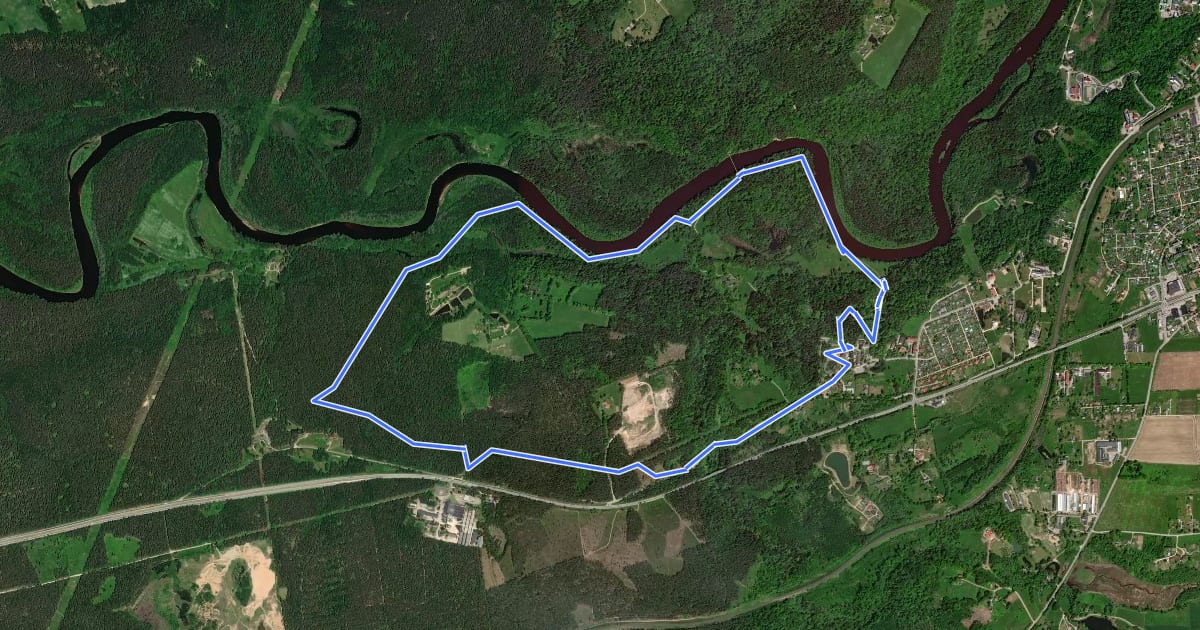 Маршрут Fischer slēpošanas centra 8km trase на спутниковом снимке