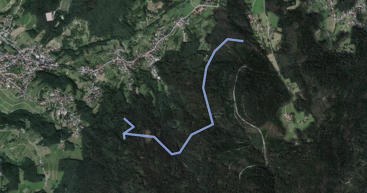 Маршрут Fischerberg - Hubrütte на спутниковом снимке