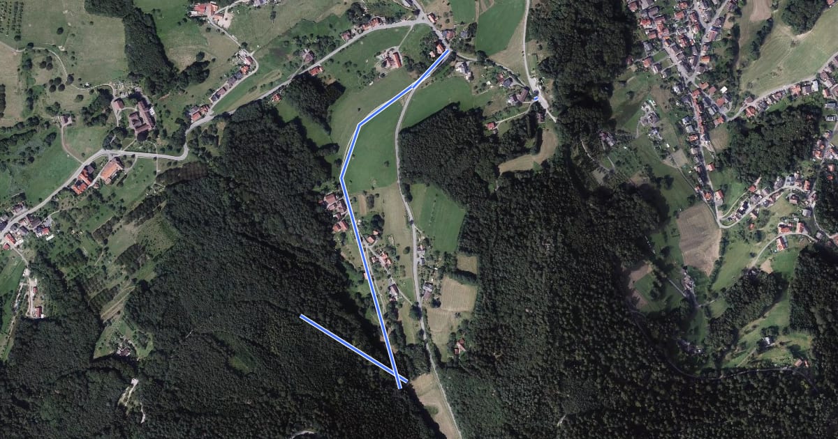 Маршрут Fischerberg - Immenstein на спутниковом снимке