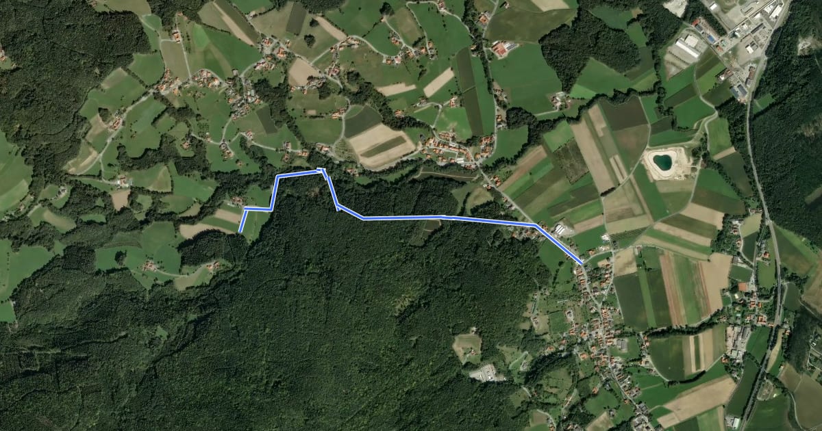 Маршрут Fischteichweg in Penzendorf (3) на спутниковом снимке