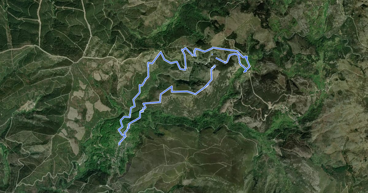 Маршрут Fisgas de Ermelo на спутниковом снимке