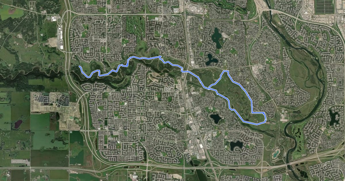 Маршрут Fish Creek Loop на спутниковом снимке