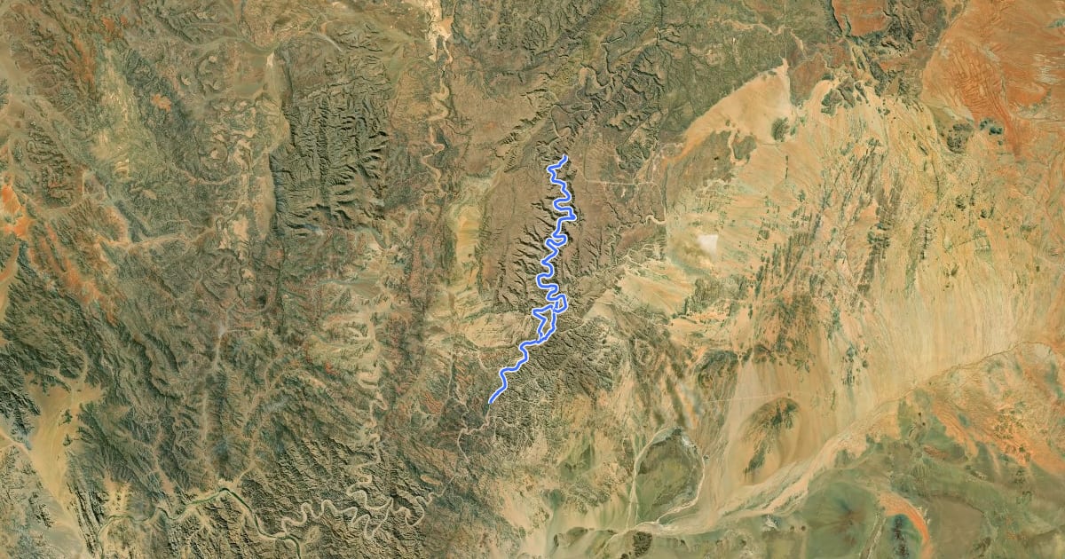Маршрут Fish River Canyon Hiking Trail на спутниковом снимке