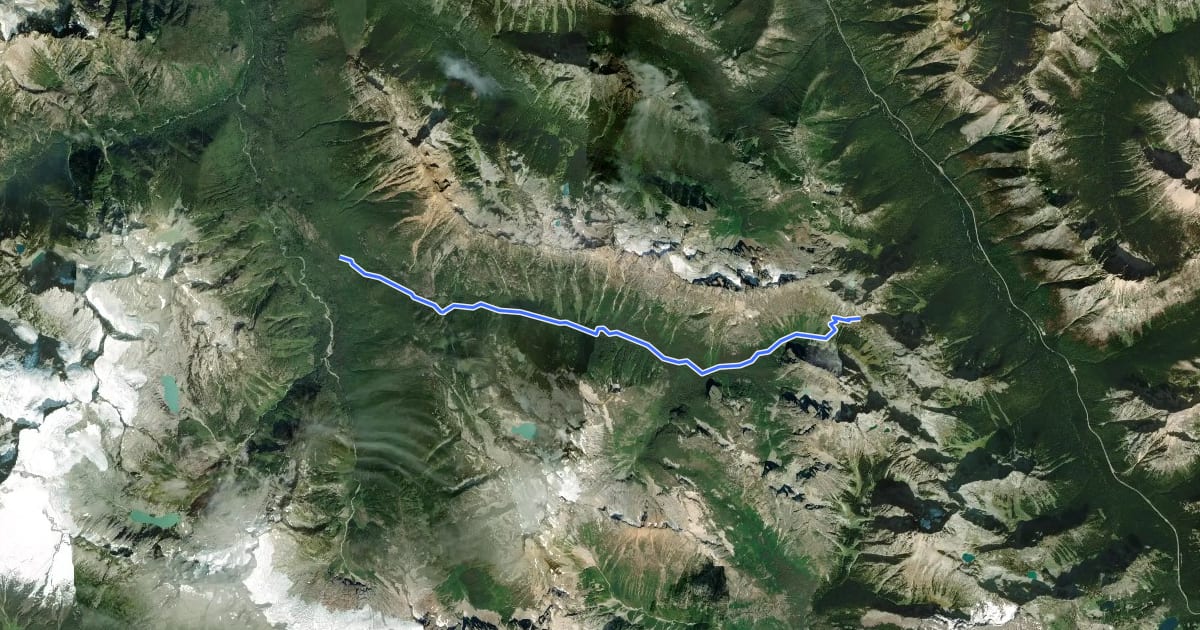 Маршрут Fisher Creek Trail на спутниковом снимке