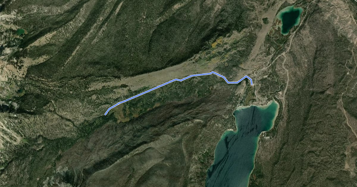 Маршрут Fishhook Trail на спутниковом снимке