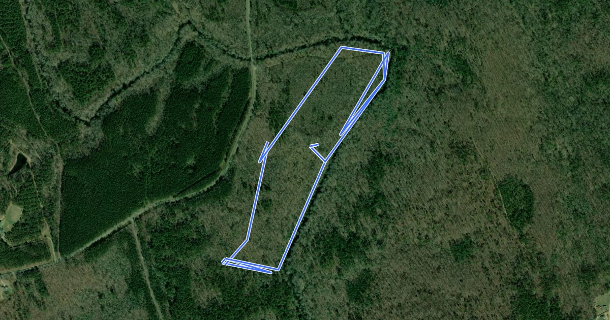 Маршрут Fishing Creek Loop на спутниковом снимке