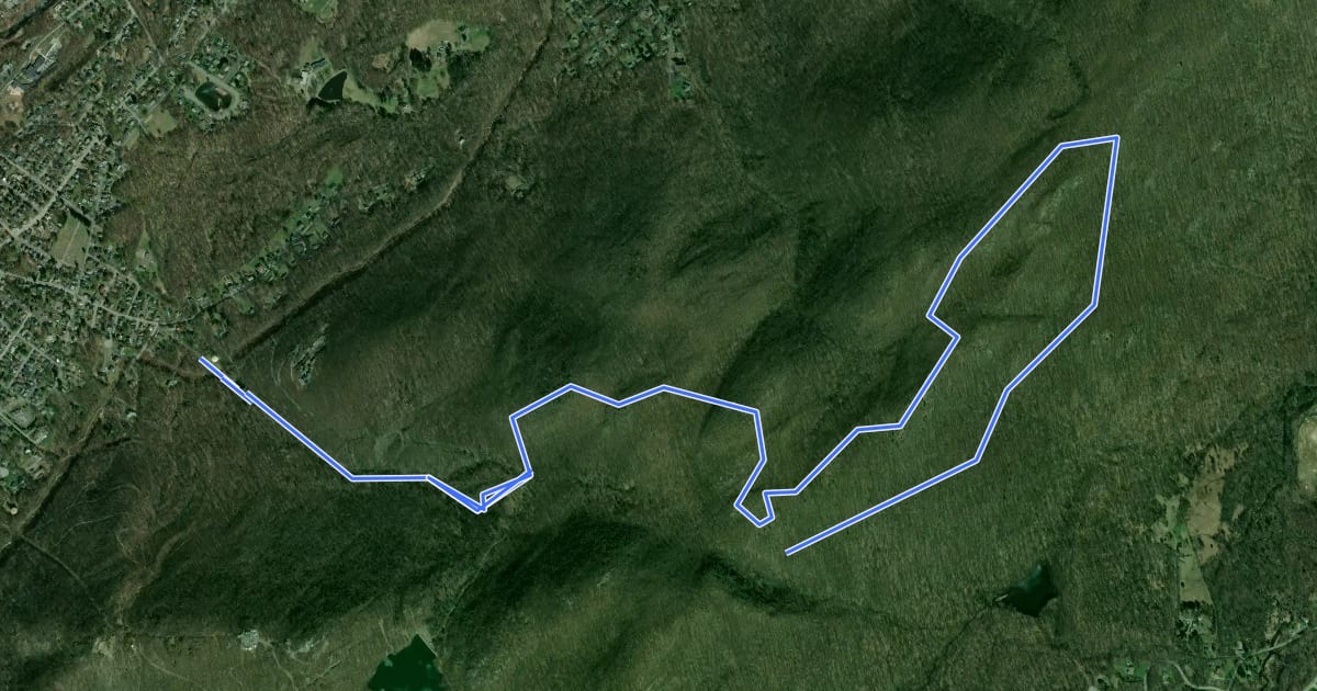 Маршрут Fishkill Ridge Trail на спутниковом снимке